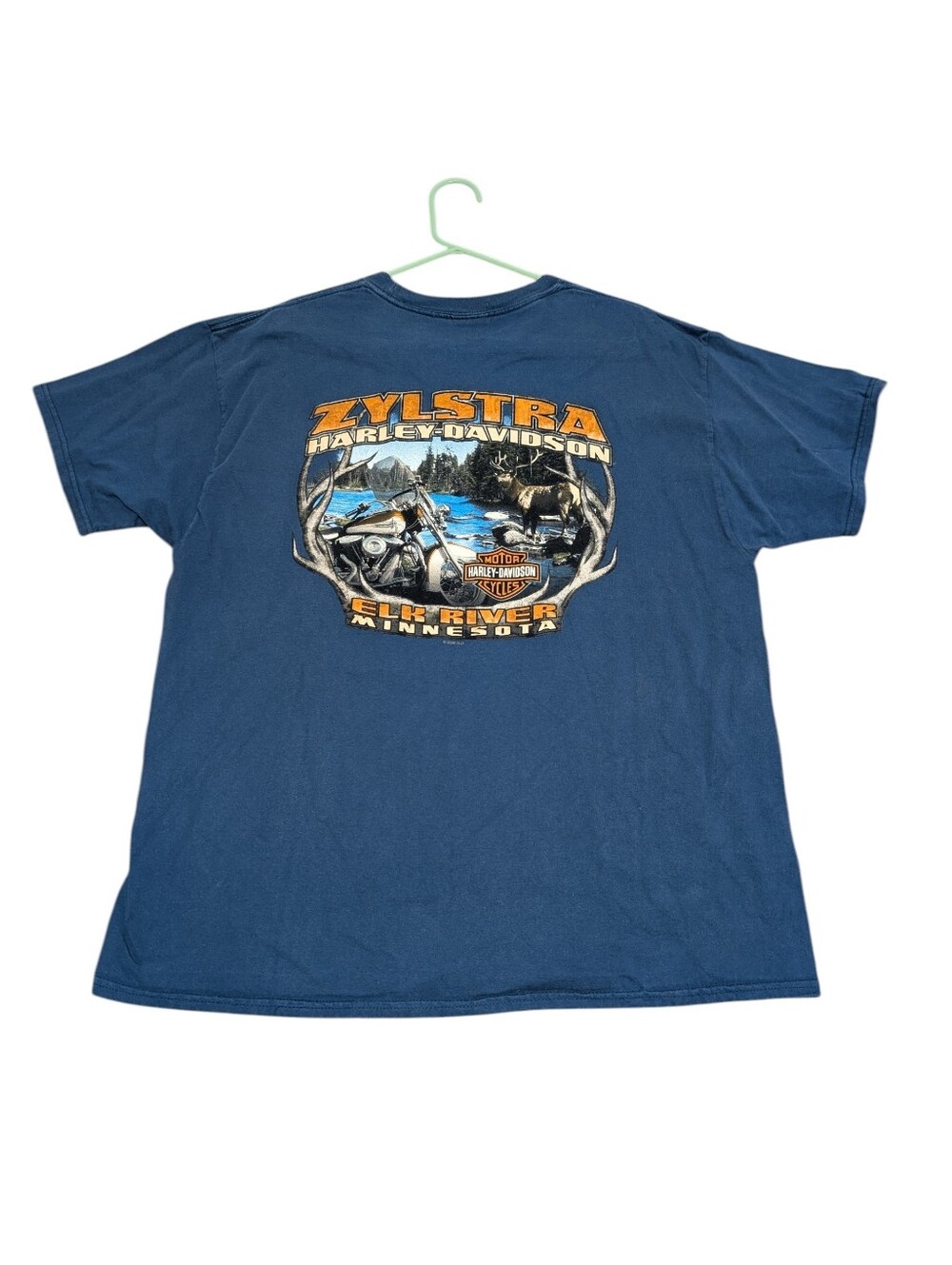 Harley-Davidson Men's Navy Blue Zylstra Elk River Graphic Tee (XL)